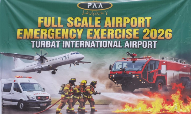Turbat Airport conducts full-scale emergency exercise to strengthen aviation safety