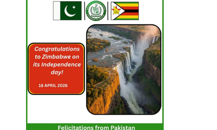 Pakistan extends felicitations to Zimbabwe on National Day