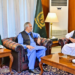 Dar meets former Senate Chairman Sadiq Sanjrani, discusses regional stability and public welfare
