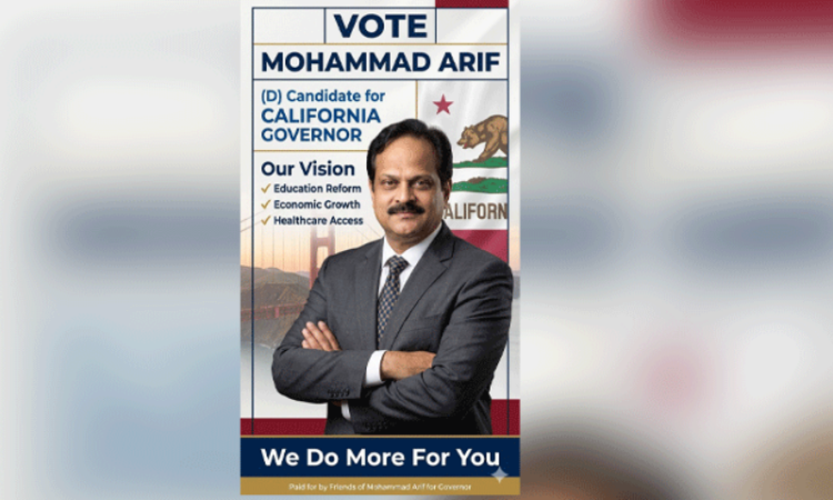 Pakistani-American Mohammad Arif certified for California governor primary election