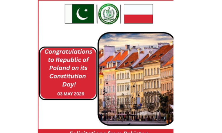Pakistan facilitates Poland on constitution day