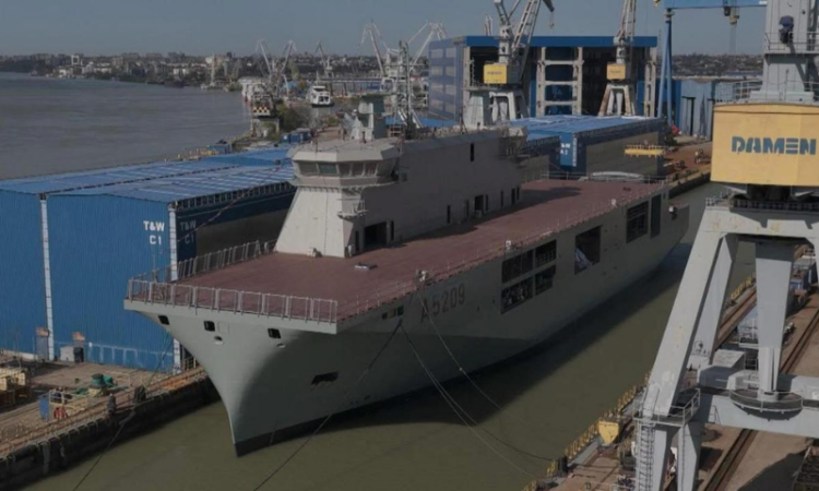 Romania unveils Europe’s first “drone carrier” in Galați