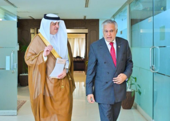 Saudi Ambassador calls on Ishaq Dar, discusses bilateral ties and regional situation