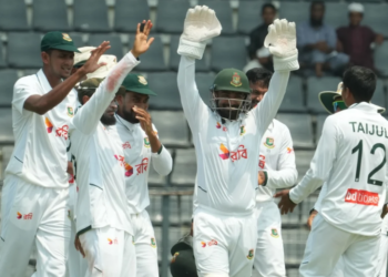 Bangladesh close in on historic test series win as Pakistan face record chase in Sylhet
