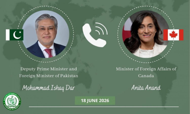 Canada praises Pakistan’s role in US-Iran diplomatic engagement, Dar and Anand discuss bilateral cooperation