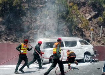 10 killed, 13 injured as passenger van plunges into ravine, catches fire on Murree Expressway
