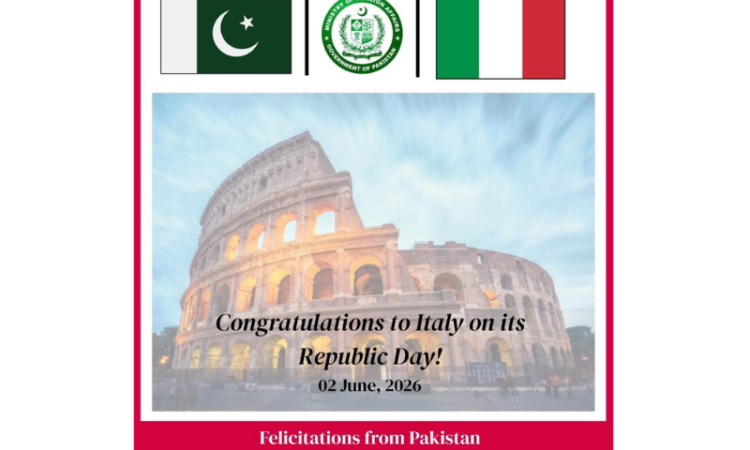 Pakistan extends warm felicitations to Italy on National Day
