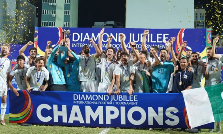PM Shehbaz felicitates football team after Pakistan clinch 2026 Diamond Jubilee International Football Title