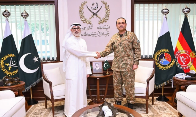 Kuwaiti foreign minister meets Field Marshal Asim Munir at GHQ
