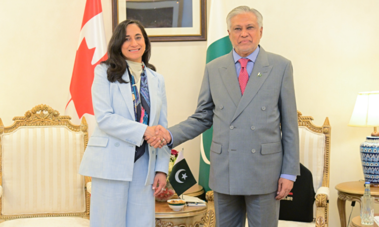 Dar, Canadian foreign minister discuss expanding bilateral cooperation