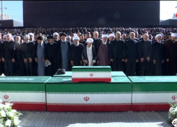 Funeral prayers offered for Iran’s former supreme leader Ali Khamenei in Tehran amid massive public turnout