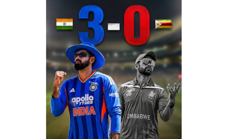 India complete 3-0 T20I series sweep over Zimbabwe
