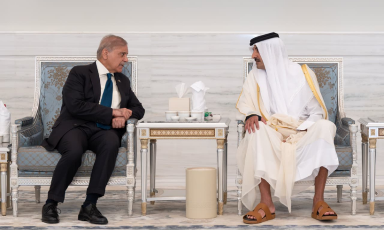 PM Shehbaz, Nawaz visit Doha to offer condolences on Qatar's father Amir's demise