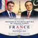 President Zardari felicitates French leadership on National Day