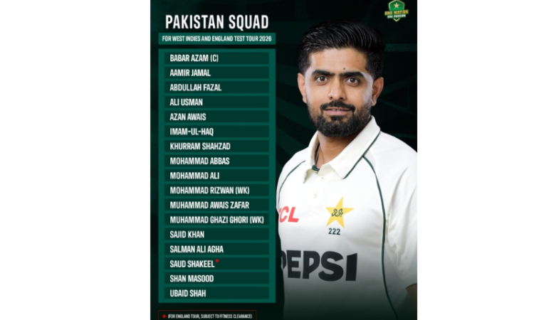 PCB names 17-member squad for West Indies, England Tests; Babar Azam appointed captain