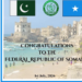 Pakistan extends Independence Day greetings to Somalia