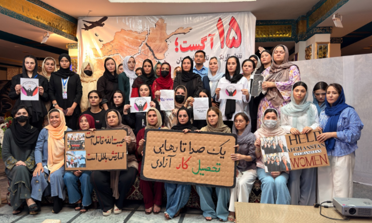 Afghan protest groups condemn five years of Taliban rule, call for international action