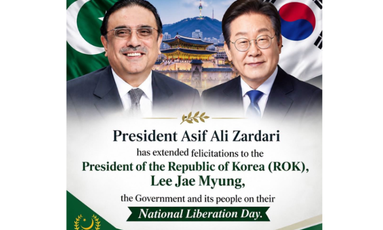 Zardari felicitates South Korea on National Liberation Day