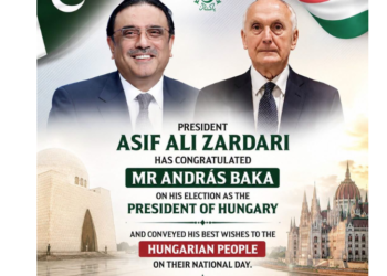 President Zardari congratulates Hungary’s president-elect,
