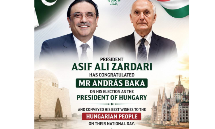 President Zardari congratulates Hungary’s president-elect,