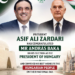 President Zardari congratulates Hungary’s president-elect,
