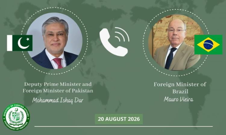 Pakistan, Brazil reaffirm commitment to dialogue and stronger bilateral ties