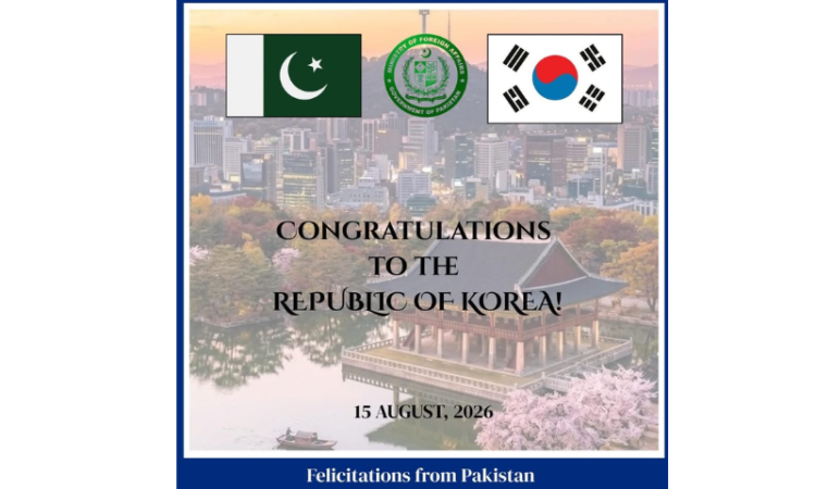 Pakistan felicitates South Korea on National Liberation Day