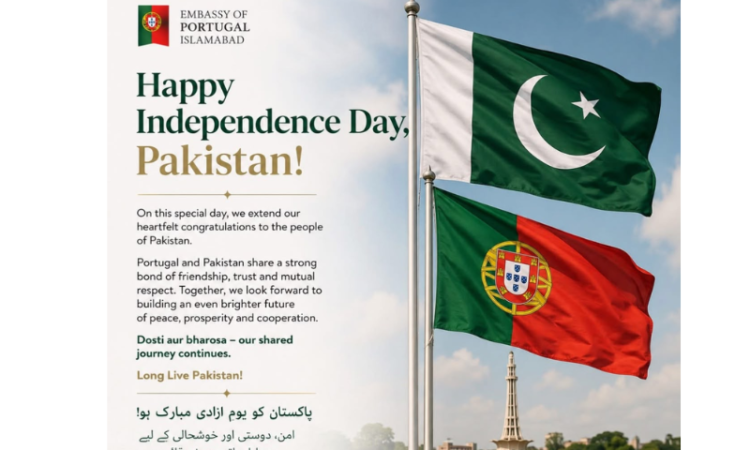 Portugal Embassy extends warm Independence Day greetings to Pakistan
