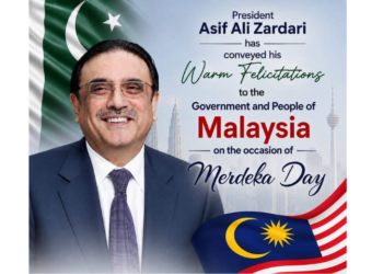President Zardari felicitates Malaysia on Independence Day