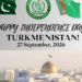 Pakistan congratulates Turkmenistan on Independence Day