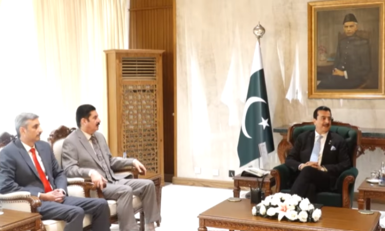 Acting president reviews KP security, floods and Kashmir affairs in meetings