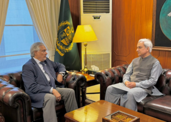 Ishaq Dar commends Tahir Andrabi’s diplomatic service as envoy bids farewell