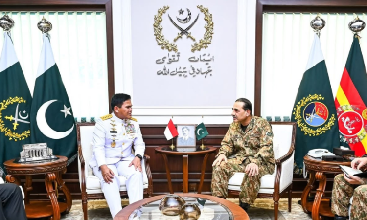 Indonesian Navy chief meets Field Marshal Asim Munir at GHQ