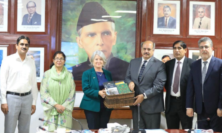 Irish ambassador presents collection of 34 books to QAU library