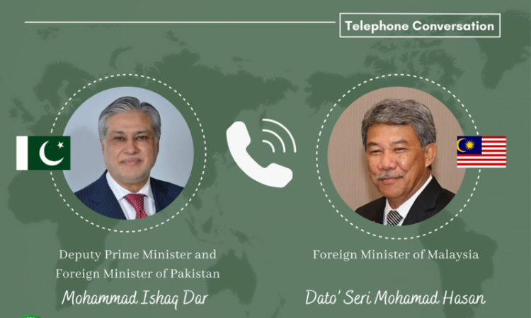 Dar, Malaysian foreign minister discuss bilateral ties