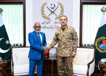Maldives parliament speaker meets Field Marshal Asim Munir at GHQ