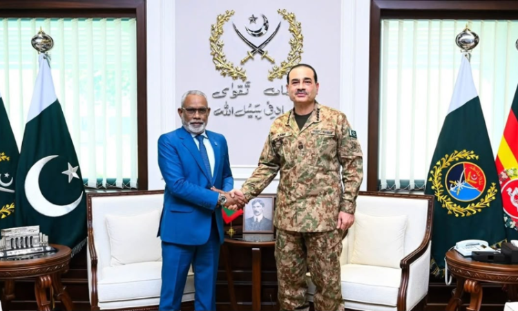 Maldives parliament speaker meets Field Marshal Asim Munir at GHQ