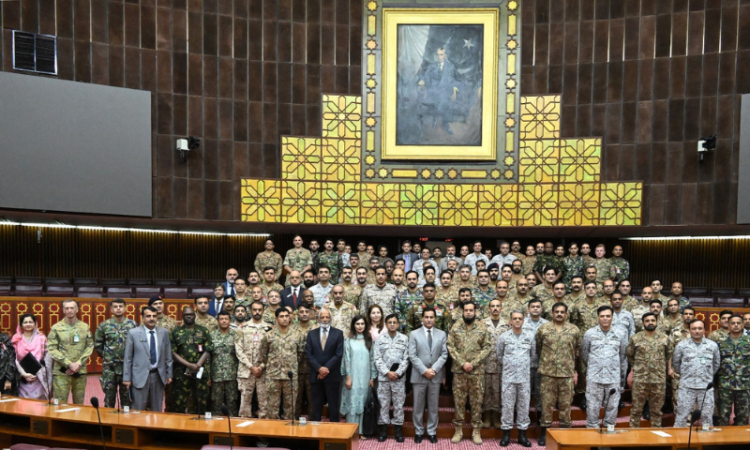 NDU delegation visits Parliament House, briefed on legislative process