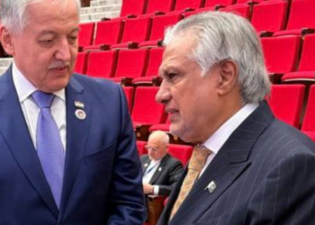 Ishaq Dar, Tajik counterpart discuss bilateral ties, regional developments Bishkek, September 1, 2026: Deputy Prime Minister and Foreign Minister Senator Mohammad Ishaq Dar held a pull-aside meeting with Tajik Foreign Minister Sirojiddin Muhriddin on the sidelines of the Shanghai Cooperation Organisation (SCO) Council of Heads of State meeting in Bishkek on Tuesday. The two foreign ministers exchanged views on bilateral relations and regional developments of mutual interest. They reaffirmed the close and brotherly ties between Pakistan and Tajikistan and expressed commitment to further strengthening bilateral cooperation. The interaction was part of Pakistan’s diplomatic engagements on the sidelines of the SCO summit in Bishkek.