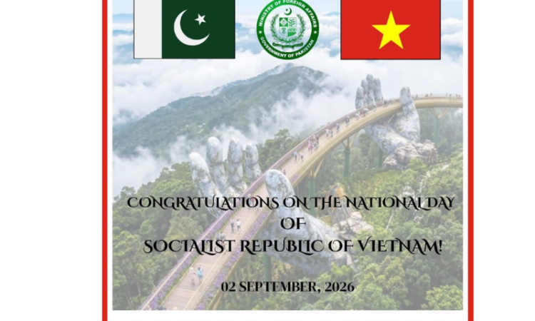 Pakistan felicitates Vietnam on 81st National Day