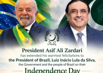 Zardari felicitates Brazil on Independence Day, calls for stronger economic partnership