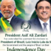 Zardari felicitates Brazil on Independence Day, calls for stronger economic partnership