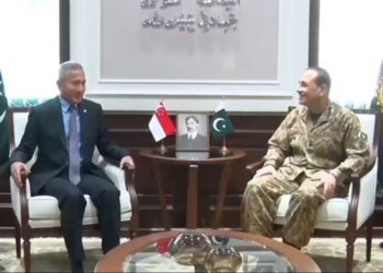 Singapore foreign minister calls on Field Marshal Asim Munir at GHQ
