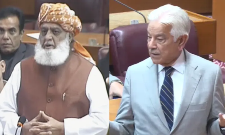 Khawaja Asif hits back at Fazlur Rehman over Tehran meeting
