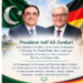 President Zardari felicitates German president on day of German Unity