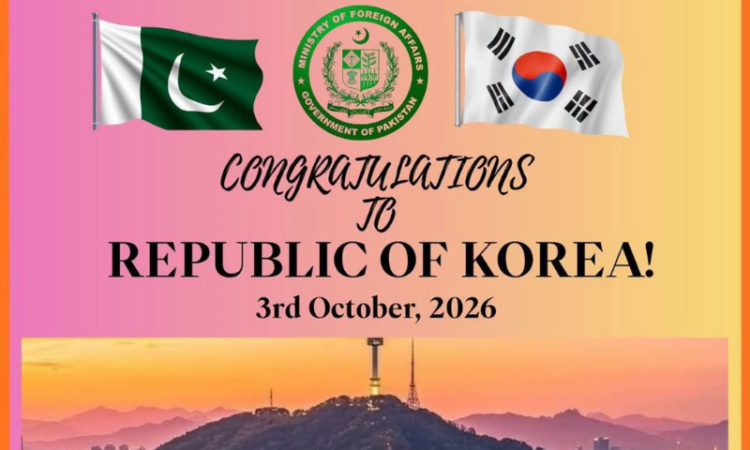 Pakistan felicitates Republic of Korea on National Foundation Day