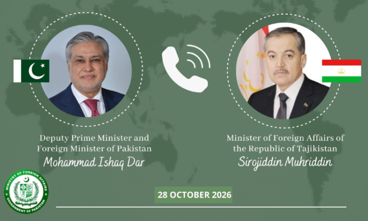 Ishaq Dar, Tajik foreign minister discuss strengthening bilateral ties