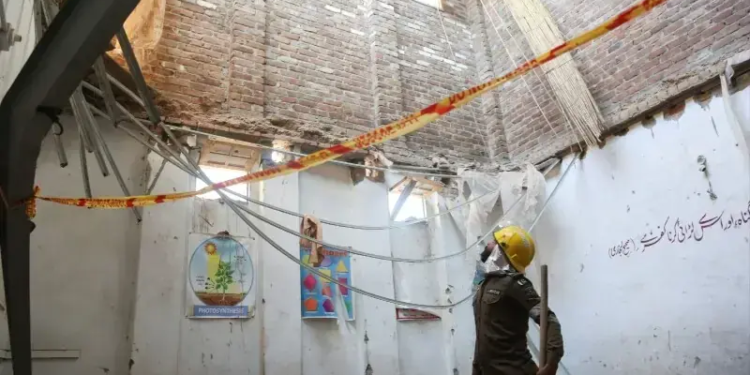 34 children, teacher killed in Peshawar school roof collapse