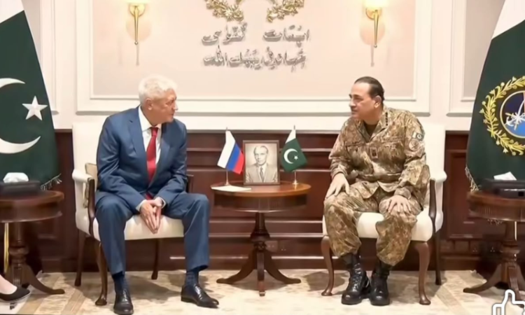 Russian interior minister meets Field Marshal Asim Munir at GHQ