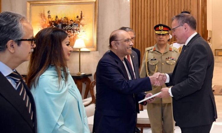 President Zardari receives credentials from Swiss ambassador